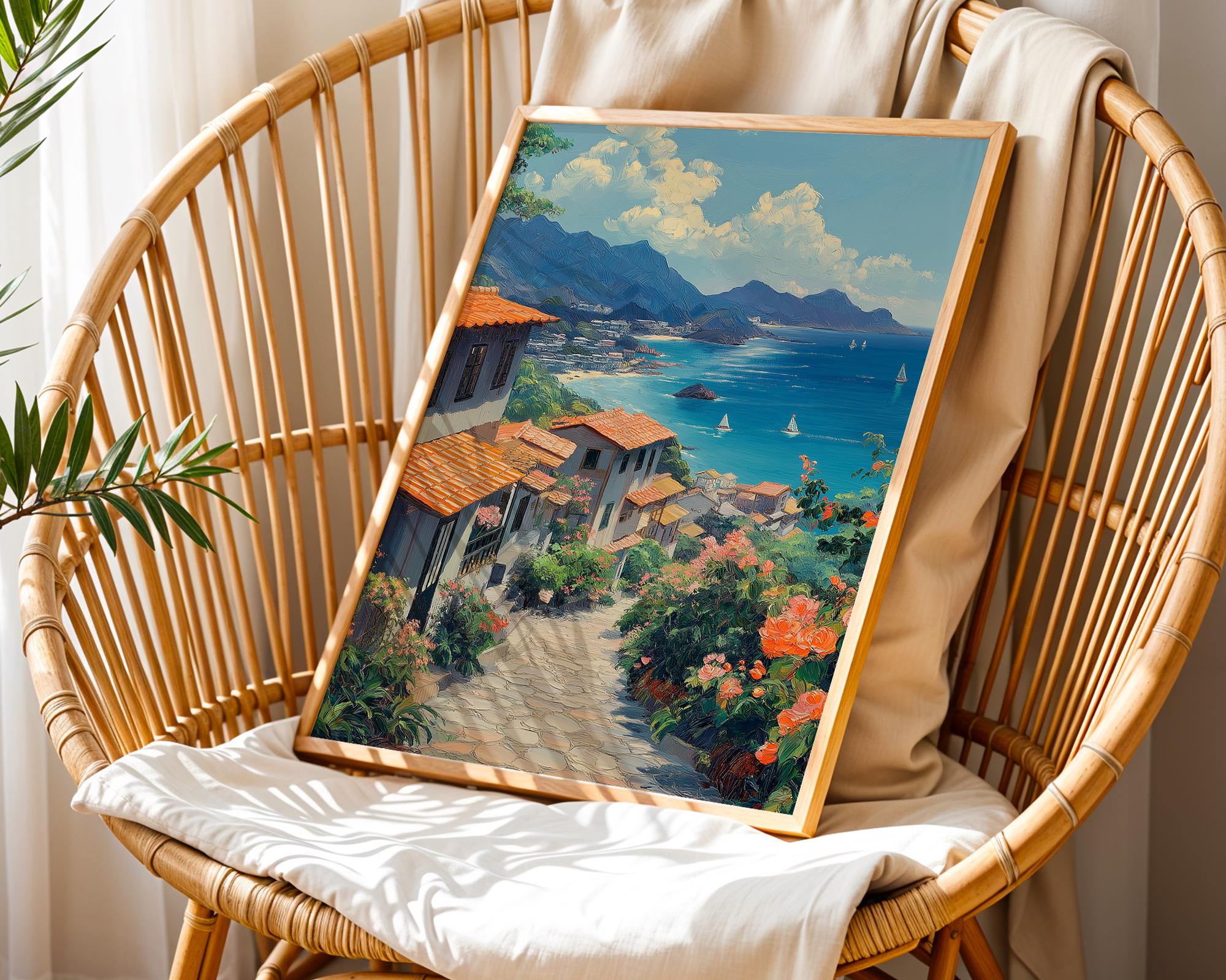 Okinawa Oil Painting, Okinawa Poster or Canvas Print, Okinawa