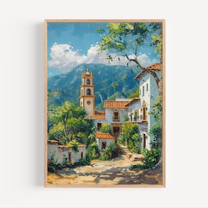 Jalisco Mexico Oil Painting, Jalisco Poster or Canvas Print, Jalisco Wall Art Gift, Jalisco Mexico Desert Travel, Oil Paint Style Mexico Art