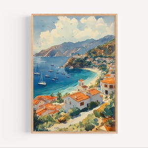Santa Catalina Island Watercolor Painting, Santa Catalina Poster or Canvas Print, Santa Catalina Print, California Travel Wall Art Gift