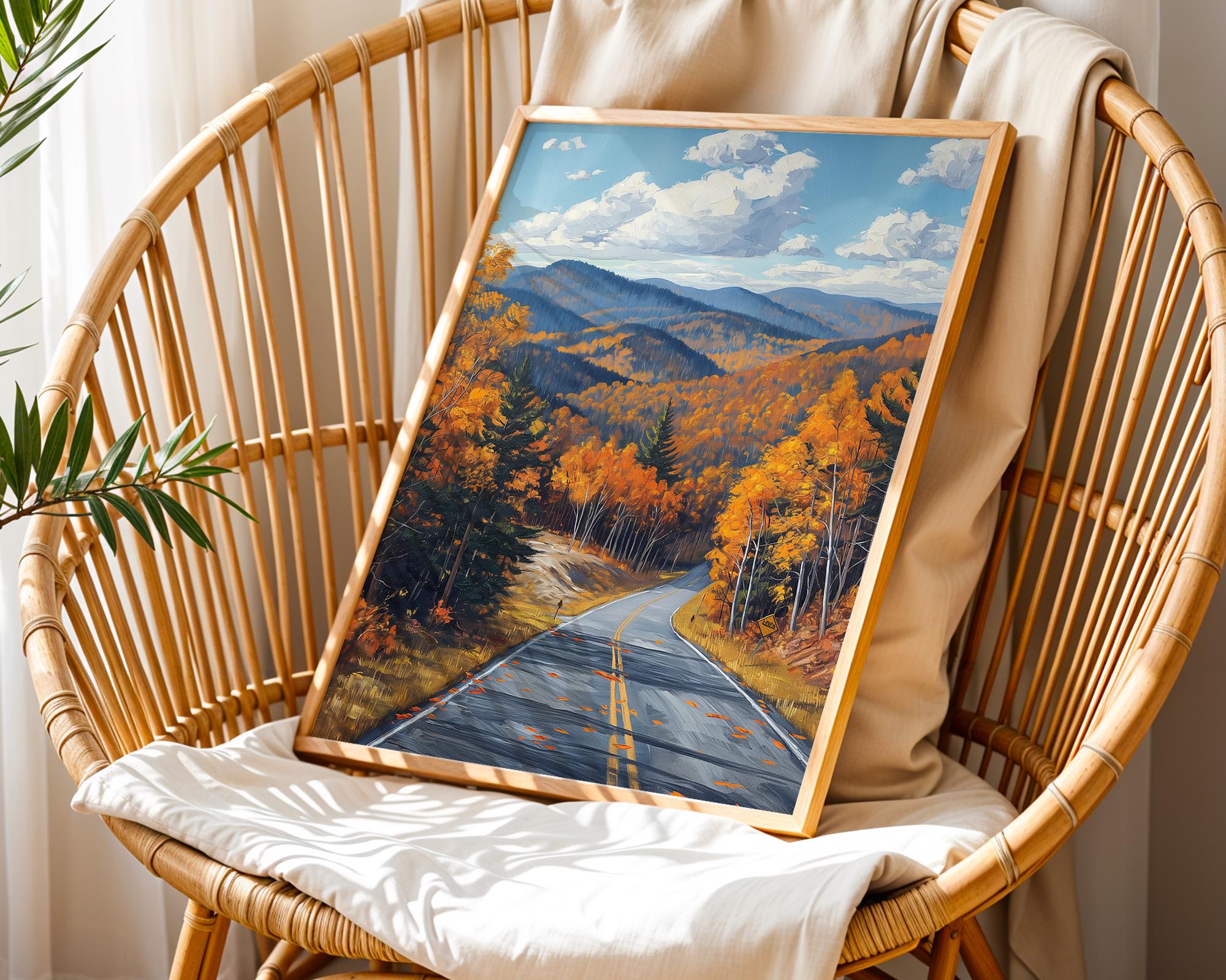 Kancamagus Highway Oil Painting, Kancamagus Highway New Hampshire
