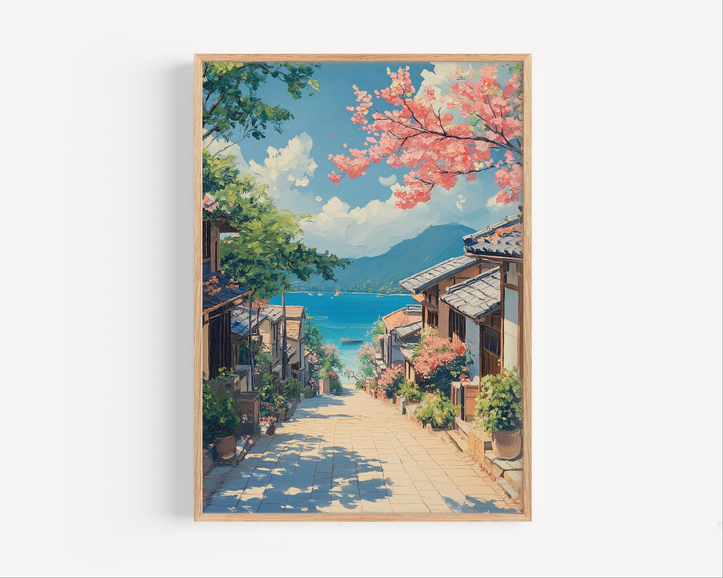 Okinawa Oil Painting, Okinawa Poster or Canvas Print, Okinawa