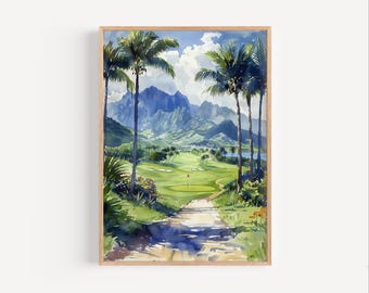 ロイヤル ハワイアン ホテル | 8 x 10 水彩画のプリント | ホノルル