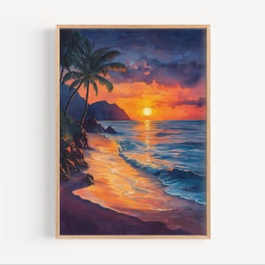 Nayarit Watercolor Painting, Nayarit Travel Poster or Canvas Print, Nayarit Mexico Wall Art Gift, Mexican Beach Sunset, Coastal Mexico Print