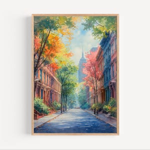 Brooklyn New York Watercolor Painting, Brooklyn Travel Poster or Canvas Print, Brooklyn Wall Art Gift, Brooklyn Print, Brooklyn Wall Decor