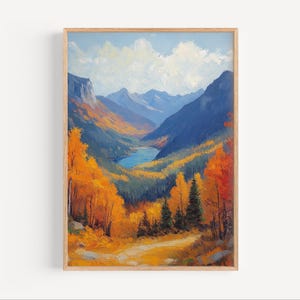 Franconia Notch Ölgemälde, Franconia Notch Reiseposter oder Leinwand Druck, Franconia Notch New Hampshire Ölfarbe Stil Wandkunst Geschenk