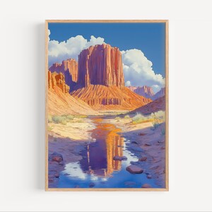 Capitol Reef National Park Watercolor Painting, Utah Travel Poster or Canvas Print, Utah National Park Wall Art Gift Capitol Reef Park Print