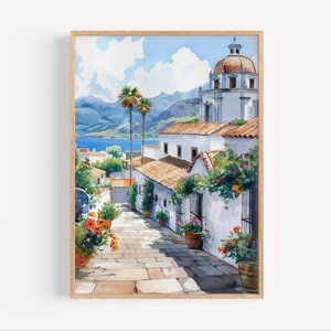 Jalisco Mexico Watercolor Painting, Jalisco Poster or Canvas Print, Jalisco Wall Art Gift, Jalisco Mexico Desert Travel, Mexican Villas Art