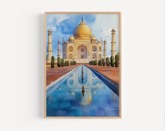 タージ・マハルの版画、インドのランドマークアート - Etsy 日本