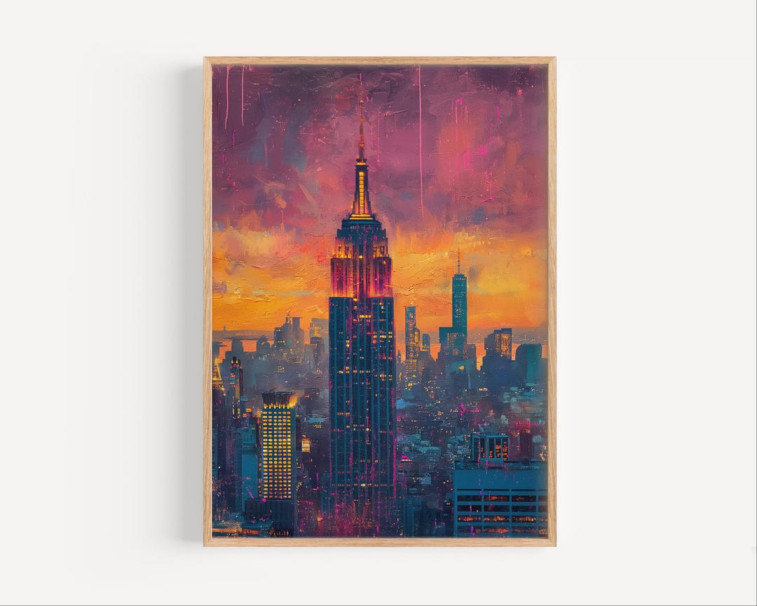 Big City Vibes - New York City Skyline During Sunset Art par Jongas Photo