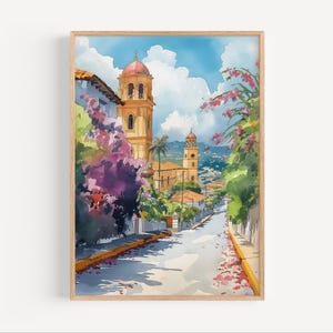 Managua Nicaragua Colorful Watercolor Painting Central America Travel Wall Art Poster or Canvas Print Nicaragua Capital City Wall Decor Gift