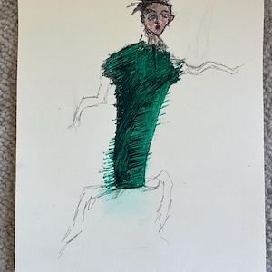 Original Zeichnung Acrylbild Jack Dempsey, signiert, graphit wand kunst 1 von 1 stück auf papier