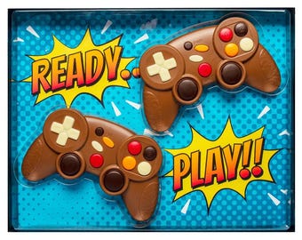Cake Topper-Milk Chocolate  Twin Pack Game Controller /Gift Box