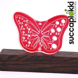 Butterfly Knitting Needle Gauge (2-8mm) - Recycled Plastic