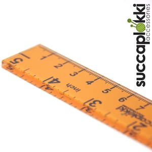 Recycled Plastic Knitter&#39;s Ruler - 5&quot; Imperial/Metric Scale