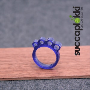 KNIT or DIE! -Power Ring- US-size, Ring with a us-scale knitting needle gauge