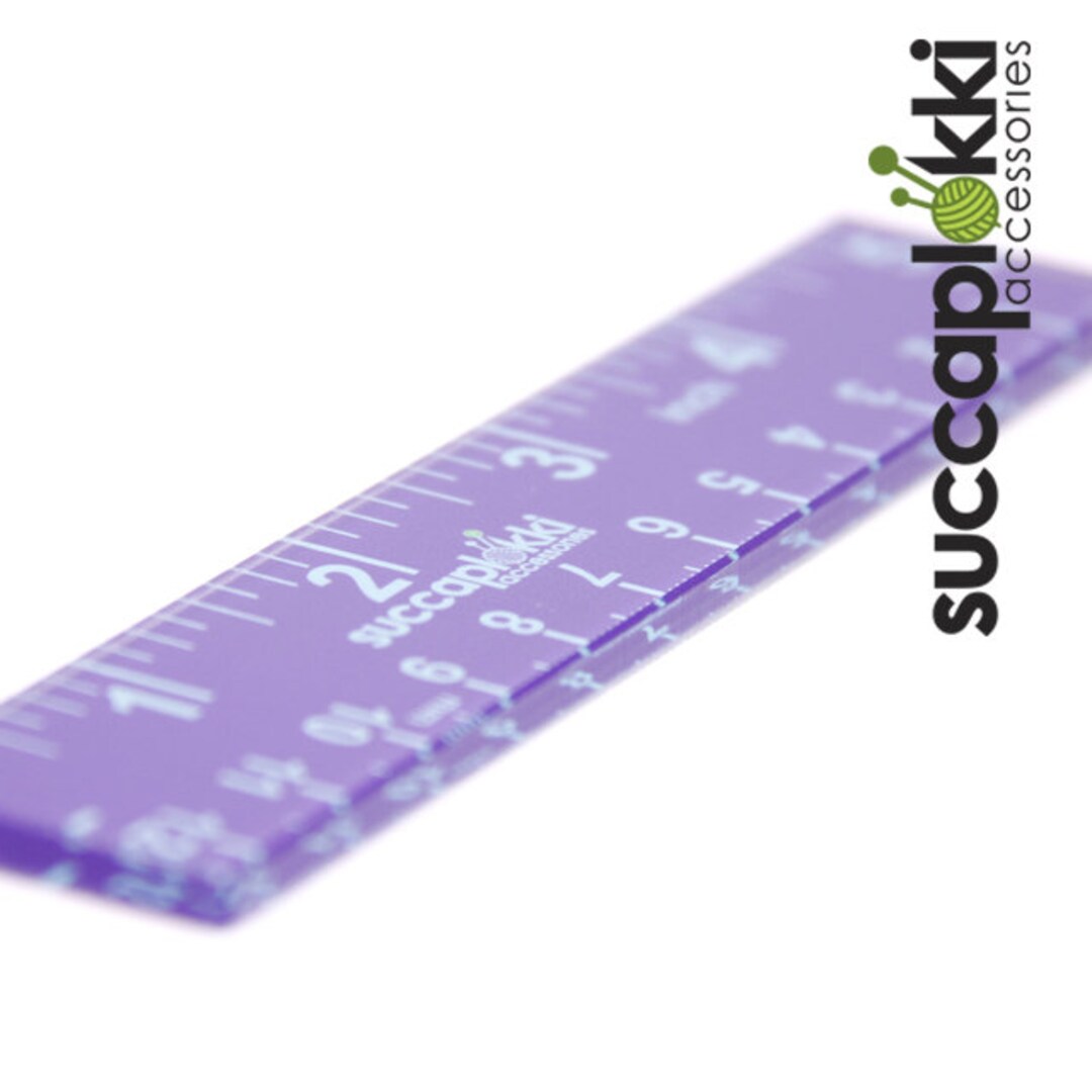 Mittaticcu Knitter's Ruler, Robust Ruler With Imperial/inch and Mm ...