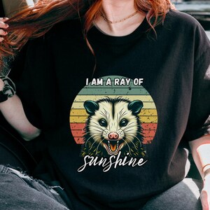I am a Ray of Sunshine Comfort Colors® T-Shirt, First of All, Vintage Possum Tshirt, Funny Retro Shirt, Graphic Tee, Funny Women&#39;s Tshirt