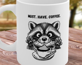 Rolig kaffeälskaremugg | Tvättbjörnsmugg | Rolig kollegapresent | Söt fånig tvättbjörnsmugg | Lärarpresentkaffekopp