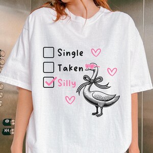 Silly Goose Valentine&#39;s Day T-Shirt, Silly Goose Comfort Colors Shirt, Goose Tee, Silly Goose Shirt, Funny Shirt Gift