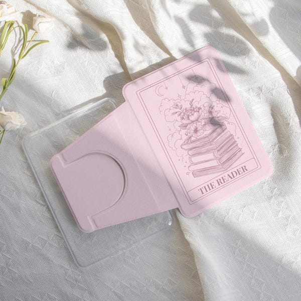 Detachable magnetic Kindle Case, Paperwhite Case, Magnetic clear back Kindle case with strap for e-readers, Auto wake-up/sleep,Bookish Gifts