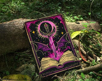 Magic Book And Sword Paperwhite Case 12th/11th 7"/6.8" Gen Case, Kindle Case With Strap, Kindle 2024 Case, Kobo Case, Fire HD Case