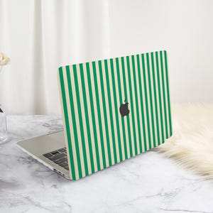 Green Stripes All New MacBook Case For Pro 13/14/15/16 M1 M2 M3 2023 2024 Unique Laptop Cover For Air 15 13 A2681 A3113 A2337