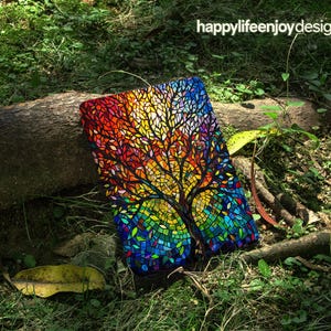 Stained Glass Tree Kindle Paperwhite Case 12th/11th 7&quot;Gen Case, Kindle Case With Strap, Kindle Paperwhite 2024 Case, Kobo Case, Fire HD Case