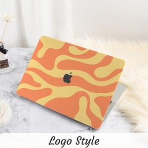Étui MacBook Air 15 13 jaune vagues A2681 A3113 A2337 Housse de protection rigide pour ordinateur portable Pro 13/14/15/16 M1 M2 M3 2023 2024
