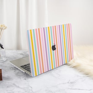 Color Stripes New MacBook Case For Pro 13/14/15/16 M1 M2 M3 2023 2024 Unique Laptop Cover For Air 15 13 A2681 A3113 A2337