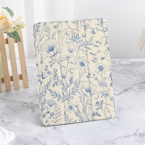 Retro Blumenmuster iPad Hülle mit Stifthalter für 2024 New Air 4/5/6 iPad Pro 11 12.9 13 iPad 2022 2021 2024 iPad 10/9/8 iPad mini6 Fall