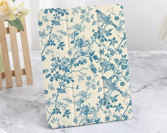Retro Pattern iPad Case with Pencil Holder For 2025 New Air 5/6/7 iPad Pro 11 12.9 13 iPad 2022 2024 2025 iPad 11/10/9 iPad mini 6/7 Case