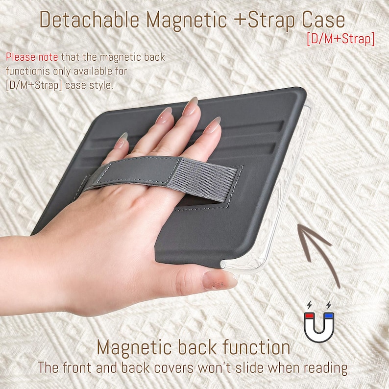 Customize Image Kindle Case, Detachable Case For Kindle Paperwhite 12th 7" Gen Case, Kindle 2024 Case With Strap, Kobo Case, Fire HD Case imagen 7