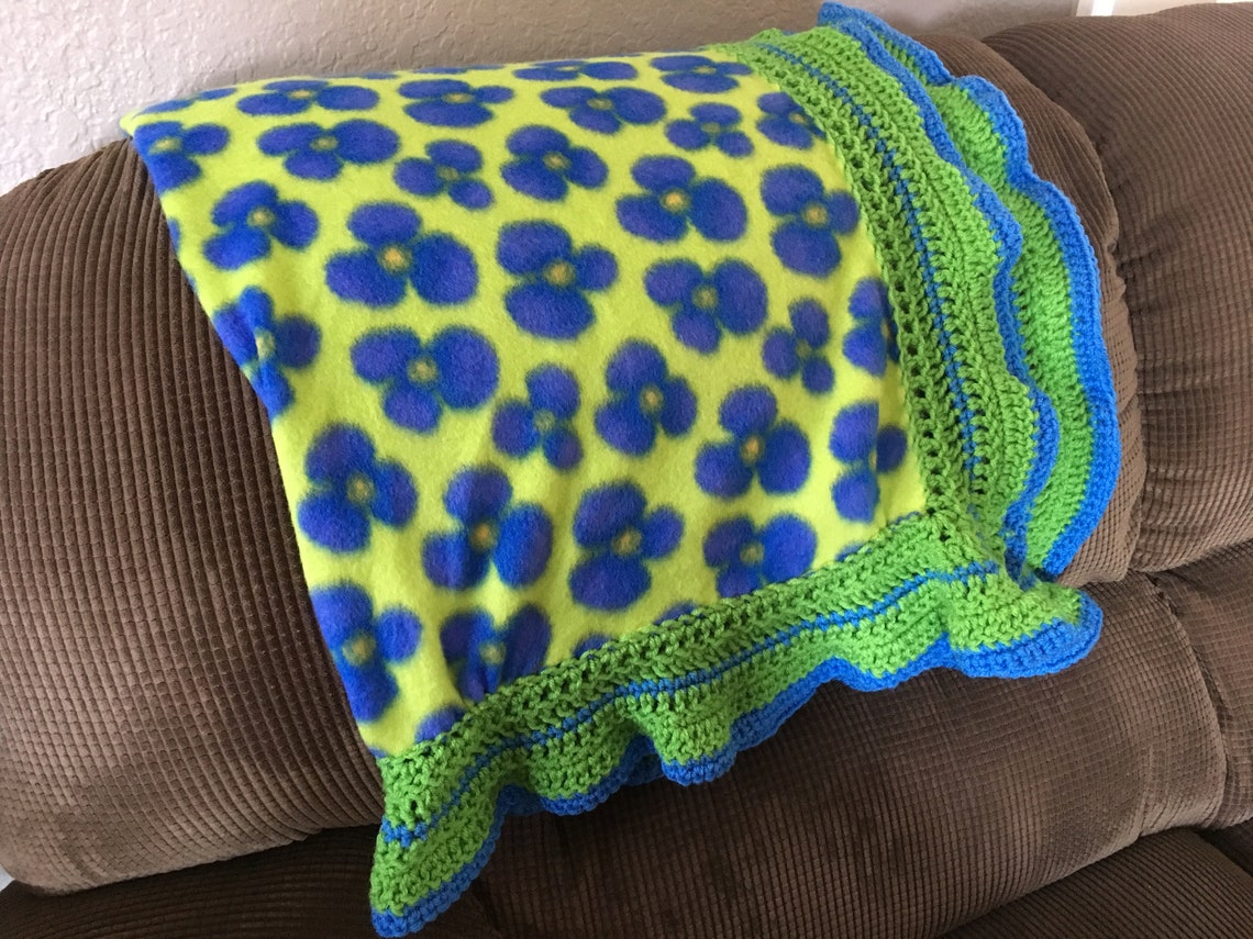 Green and Blue Babies Blanket Etsy New Zealand