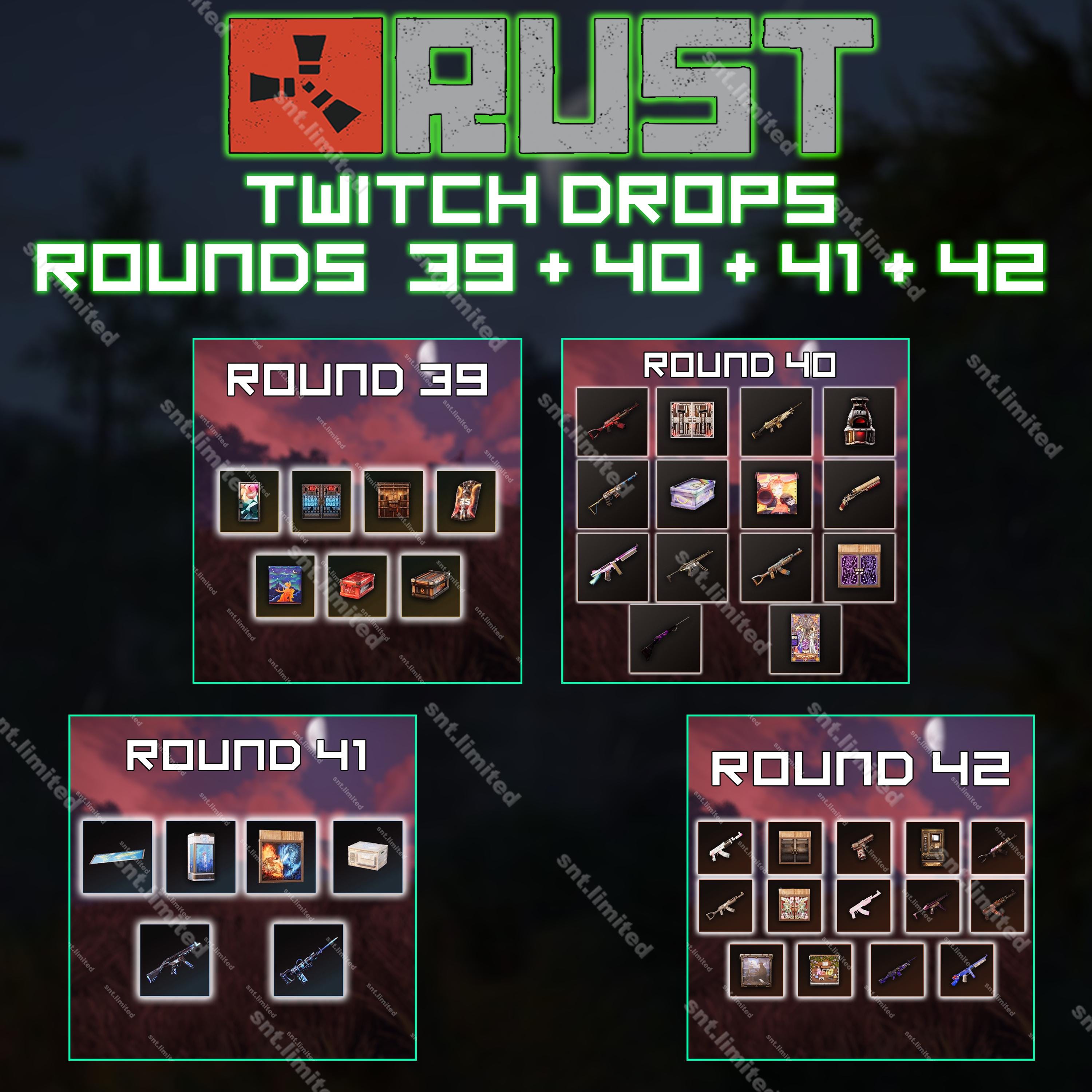 Roestrondjes 39 + 40 + 41 + 42 | Twitch-druppels | Maximaal 41 items: ALLEEN STOOM | PC