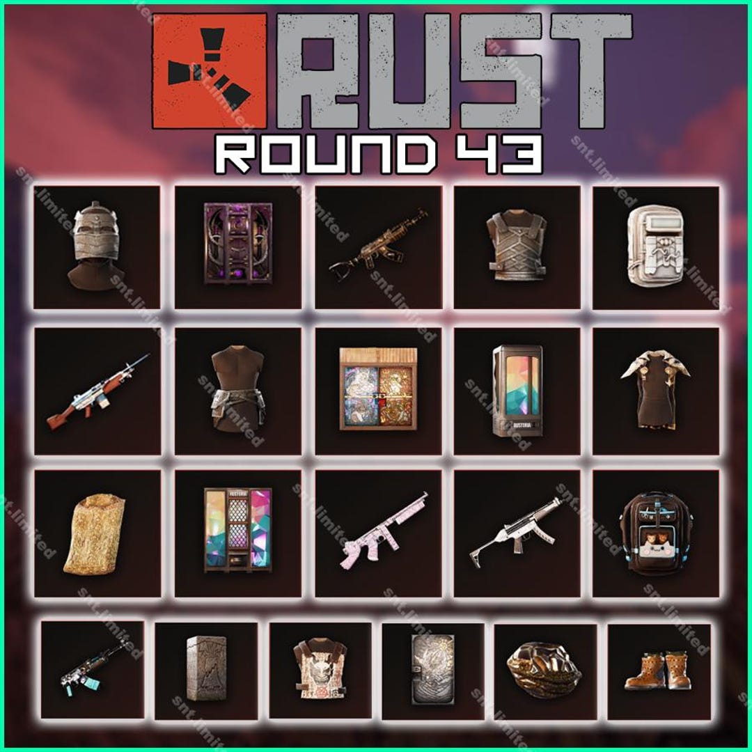 Rust Round 43 | Twitch Drops | [21/21] Items Total STEAM ONLY | PC - Etsy