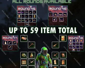 Rust MEGA 59 Item Bundle - Twitch Drops + Kick Drops (Twitch Rounds 45 - 48 + Kick Rounds 1 - 2) | Steam Only