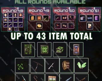 Paquete MEGA de 43 objetos de Rust: Twitch Drops + Kick Drops (Twitch Rounds 48 - 51 + Kick Round 3) / Solo en Steam