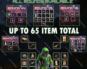 Pacote MEGA de 65 itens do Rust - Drops do Twitch + Drops do Kick (Rodadas 44 a 48 do Twitch + Rodadas 1 e 2 do Kick) | Exclusivo para Steam
