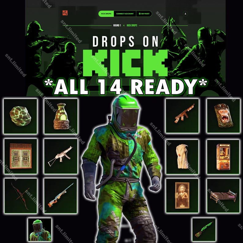 Buy Rust Kick Drops Round 1 | up to 14 Item Total | STEAM PC Only ...