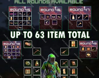 Rust MEGA 63 Item Bundle - Twitch Drops + Kick Drops (Twitch Rounds 45 - 49 + Kick Rounds 1 - 2) | Steam Only