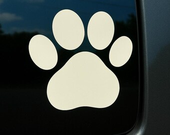 4x4 Paw Print Vinyl Decal | Dog & Cat Paw Sticker for Cars, Bottles, Laptops