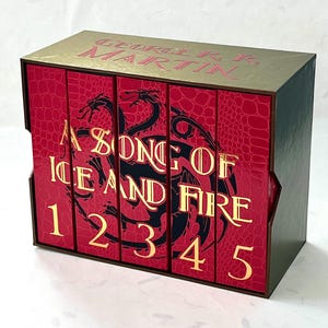 A Song of Ice and Fire Boxed Set by George R. R. Martin - Design Binding, Paperback to Hardcover rebinding