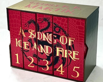 A Song of Ice and Fire Boxed Set by George R. R. Martin - Design Binding, Paperback to Hardcover rebinding