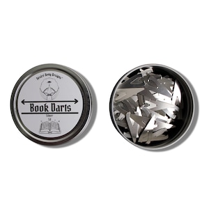Silver Book Darts Bookmark Tag for Research, Study, Reading