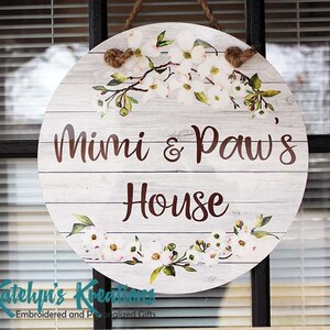 Dogwood Spray Personalized Door Hanger