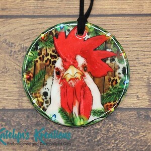 Rooster - Ceramic Christmas Ornament