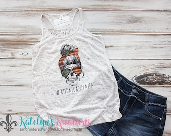 American Mama Flowy Racerback Women's Tank Top