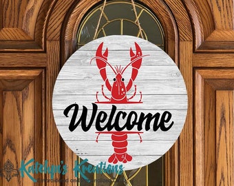 Crawfish Welcome Door Hanger