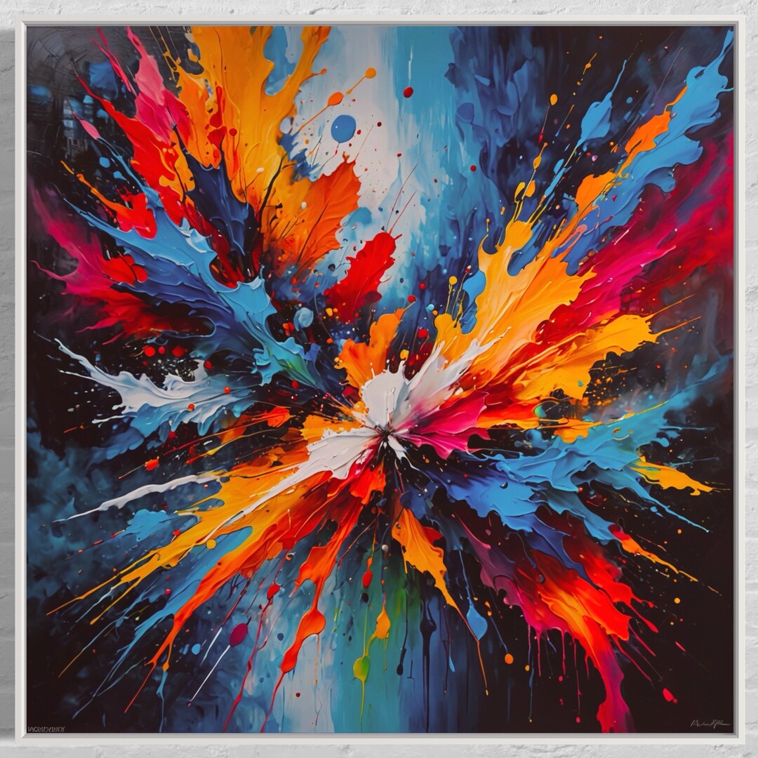 Abstract , Boom ,art, Digital, Home Decor, Wall Decor, Painting ...