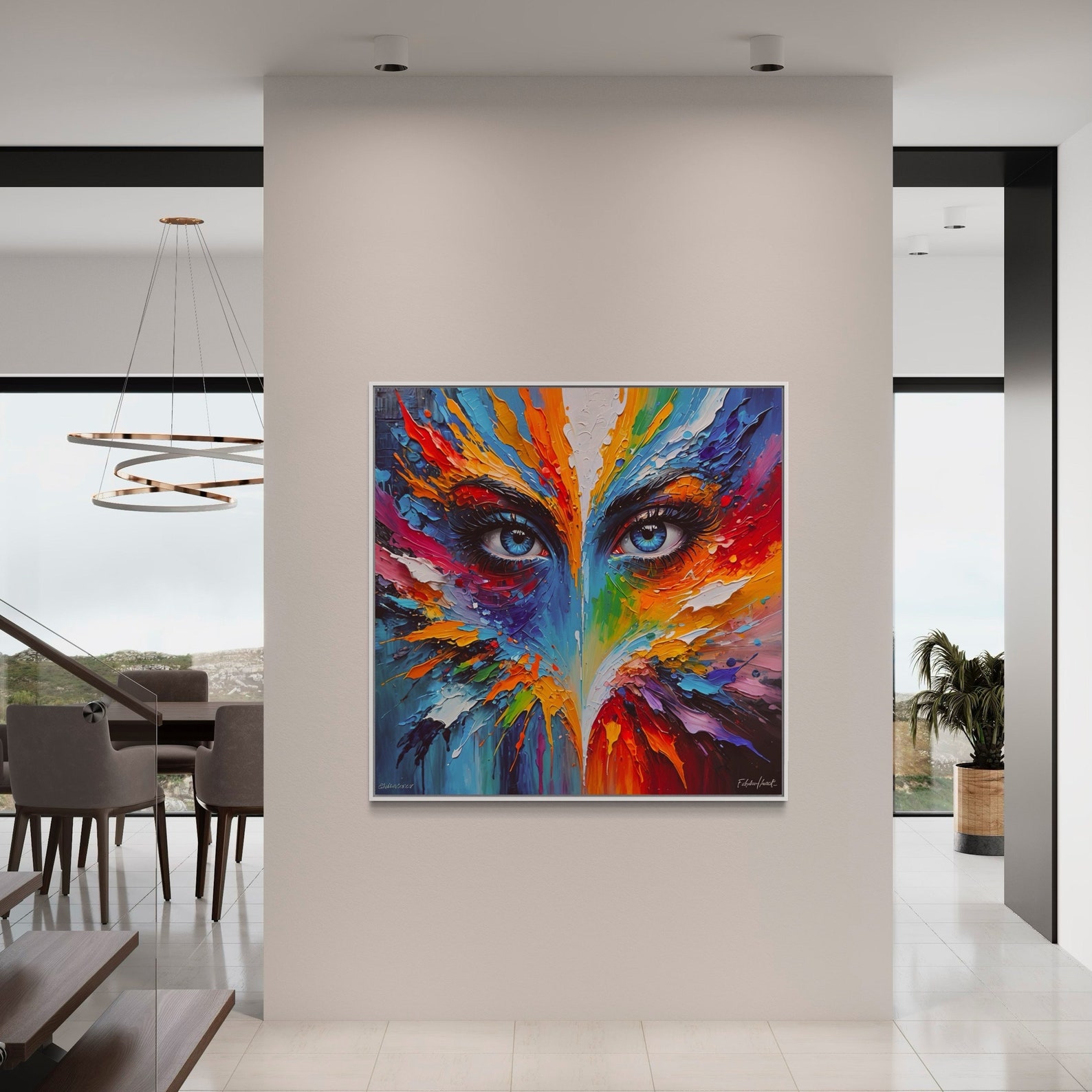 Eyes of Heart , Boom ,art, Digital, Home Decor, Wall Decor, Painting